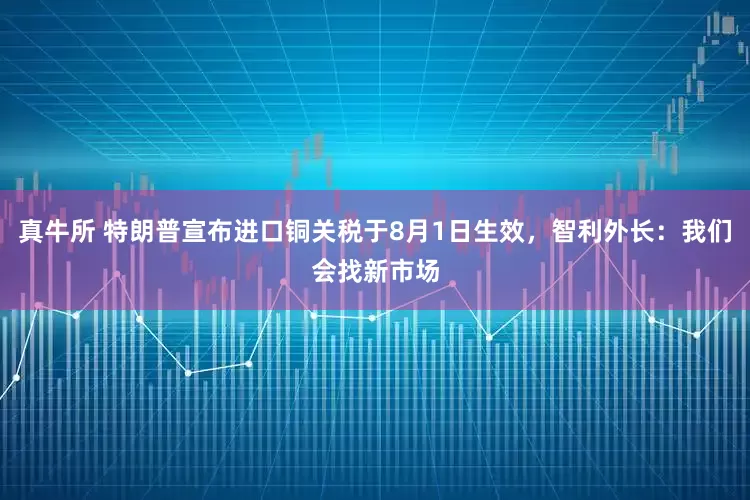真牛所 特朗普宣布进口铜关税于8月1日生效，智利外长：我们会找新市场